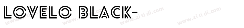 Lovelo Black字体转换